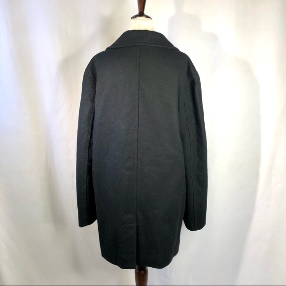 J Crew boxy wool coat black patch pockets size L - Picture 3 of 7